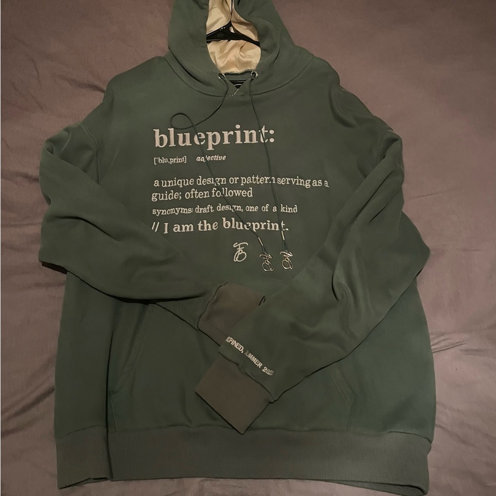 Blueprint Olive Green Hoodie - Unisex